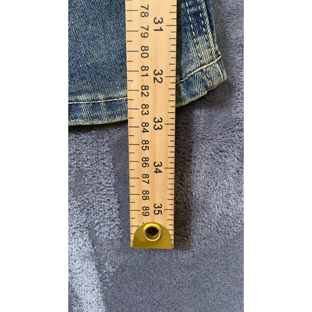 Fashion Nova Ayami Embellished Tinted Bootcut Jeans Vintage Wash Studded Size 13 - Picture 8 of 10